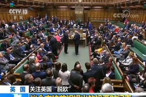英議會支持首相提出“脫歐”協議投票時間表。（圖源：CCTV視頻截圖）