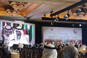 伊斯蘭合作組織外長會議通過《阿布扎比宣言》。（圖源：Twitter）