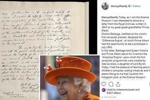 英女王首次在 instagram 上發帖。（圖源：AP）