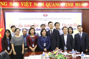 市人文社科大學領導與中國社會科學院國家文化研究中心代表團合影留念。