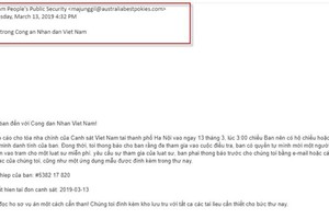 附帶GandCrab 5.2勒索病毒的一則電子郵件。（圖源：屏幕截圖）