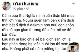 陳氏秋紅在臉書上發佈失實貼文。（圖源：屏幕截圖）
