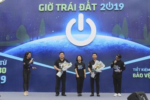 河內市舉行的2019年“地球熄燈１小時”活動一瞥。（圖源：BTC）