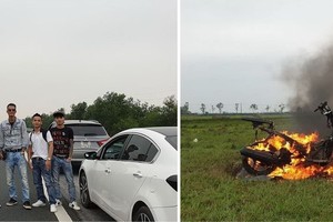 K.B.在YouTube頻道上的圖片獲得一部分年輕人高呼讚賞（在高速公路上橫排站著拍照、如焚燒車輛）。（圖源：互聯網）