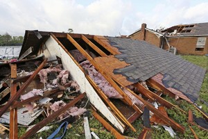 在阿拉巴馬州東南部，龍捲風襲擊了蒙哥馬利（Montgomery）以南約50英里的特洛伊（Troy）地區，並造成了大面積災害。（圖源：互聯網）