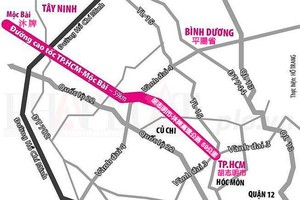 胡志明市-沐牌高速公路路線路。（圖源：寡沙/胡莊）