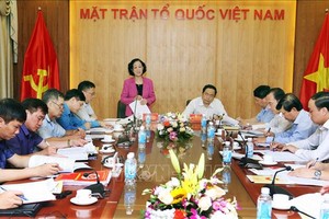 張氏梅部同志主持會議並發表講話。（圖源：越通社）