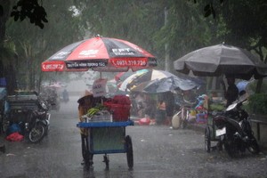 昨(28)日中午平盛郡區域迎來一場大雨。（圖源：黎潘）