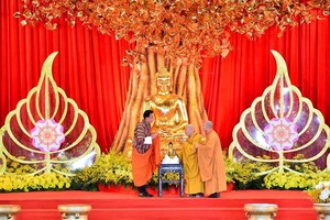 2019年聯合國衛塞佛誕大典閉幕式一瞥。（圖源：如意）