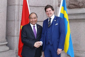 阮春福總理會見瑞典議會議長安德烈亞斯‧諾倫。（圖源：VGP）