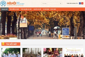 “Hanoidep.vn”網站於昨(3)日上午正式開通。（圖源：網站截圖）