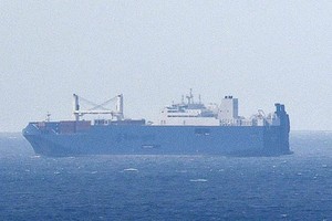 圖為在阿拉伯灣沙特的貨船。（示意圖源：AFP）