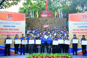 圖為 2019年模範工人青年首領表彰儀式。（圖源：越通社）