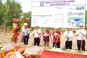 越香集團昨(12)日在越香二工業區舉行的中小企業項目廠房動工儀式。