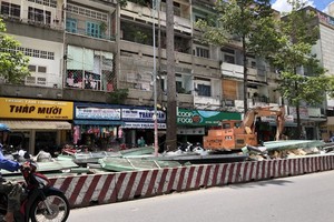 第六郡平西市場在塔梅街搭建的臨時攤位已於近日正式拆除。