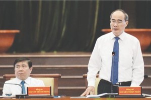 市委書記阮善仁發表指導意見。（圖源：互聯網）