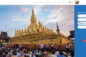 老撾電子簽證系統正式上線。（圖源：網站截圖）