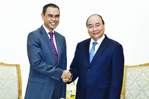 政府總理阮春福接見馬來西亞大使。（圖源：越通社）