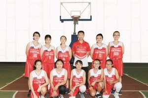 代表越南參加東南亞學生籃球賽成員。