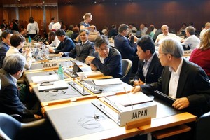 2019年7月24日，日韓代表團在日內瓦參加世界貿易組織總理事會會議期間，提請討論日韓兩國不斷惡化的貿易與外交關係。（圖源：路透社）