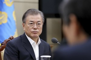 當地時間22日，韓國總統文在寅聽取報告，韓國政府隨後決定不再續簽《韓日軍事情報保護協定》（GSOMIA）。（圖源：Getty Images）