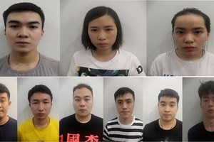 上排為3名越籍嫌犯；下排為6名中國籍嫌犯。（圖源：警方提供）