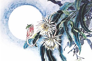 《望月》　吳文良 畫