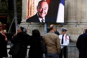 法國前總統希拉克的葬禮 。（圖源：路透社）