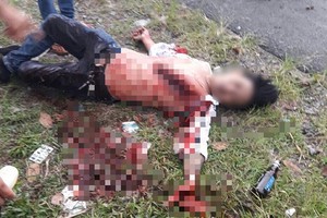 案發現場，一名青年被當場砍死。（圖源：K.Nam）