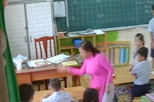 潘珠貞小學女教師暴力對待小學生事件引起輿論的憤怒。（圖源：視頻截圖）