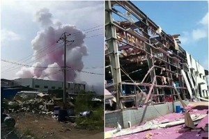 化工廠被炸毀。（圖源：互聯網）