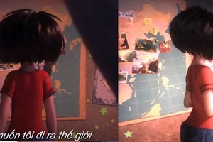 《雪人奇緣》動畫片中出現“九段線”畫面。（圖源：影片截圖）