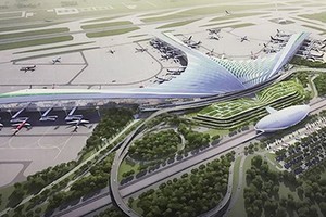 隆城機場項目 2021 年初動工。圖為隆城機場總體設計效果圖。（圖源：互聯網）