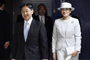 日本天皇德仁與皇后雅子。（圖源：Kyodo）