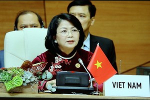 國家副主席鄧氏玉盛在峰會上發表重要演講。（圖源：越通社）