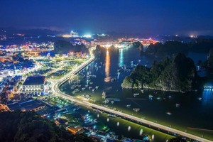 下龍市夜色一瞥。（圖源：VOV）