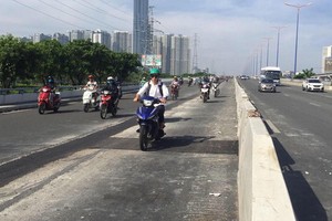 西貢橋上的兩三輪車車道由6.3米拓寬至10.5米。（圖源：秋容）