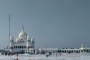 走廊連接巴基斯坦錫克教神廟與印度德拉巴巴納納克鎮。 （圖源：PTI Photo）