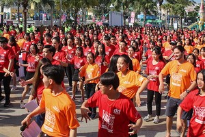 2019年“為善待健康，舞起來!”活動一隅。（圖源：越通社）