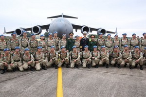 2號2級野戰醫院全體成員啟程之前合照。（圖源：楊江）