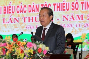 政府常務副總理張和平出席並發表指導大會。（圖源：孟雄）