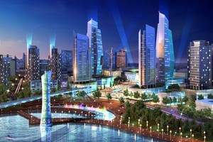 大都市內的金融中心配景圖。（圖源：VGSI）