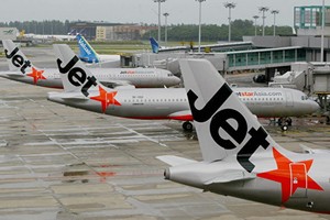 當地時間13日，澳大利亞廉價航空公司捷星，澳大利亞近100個航班將被取消。（圖源：AFP）