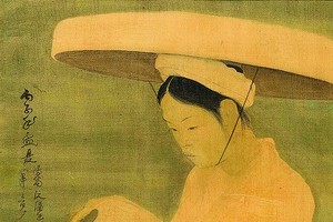 阮潘政的《稻田婦女》畫作預估價高昂。