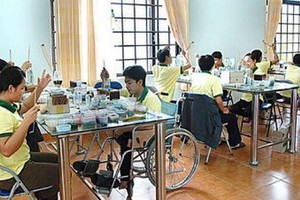 峴港市殘疾人士接受職業授藝。（示意圖源：秋莊）