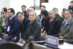 出庭受審的各被告人。（圖源：越通社）