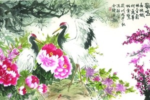 易映娥、林金蘭、何麗華、姚金鸞、馮錦萍　合畫