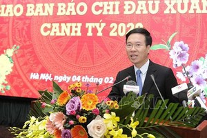 中央宣教部長武文賞出席會議並發表講話。（圖源：越通社）