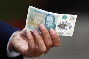 面值5英鎊的鈔票。（圖源：互聯網）