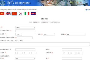 圖為電子檔健康申報格式。（圖源：網站截圖）